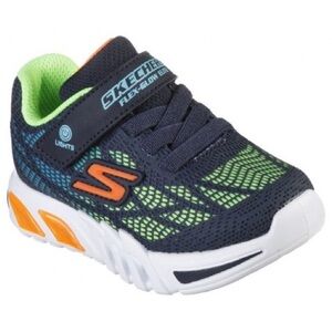 Skechers Kids Navy and Neon Sneakers with Light-Up Soles